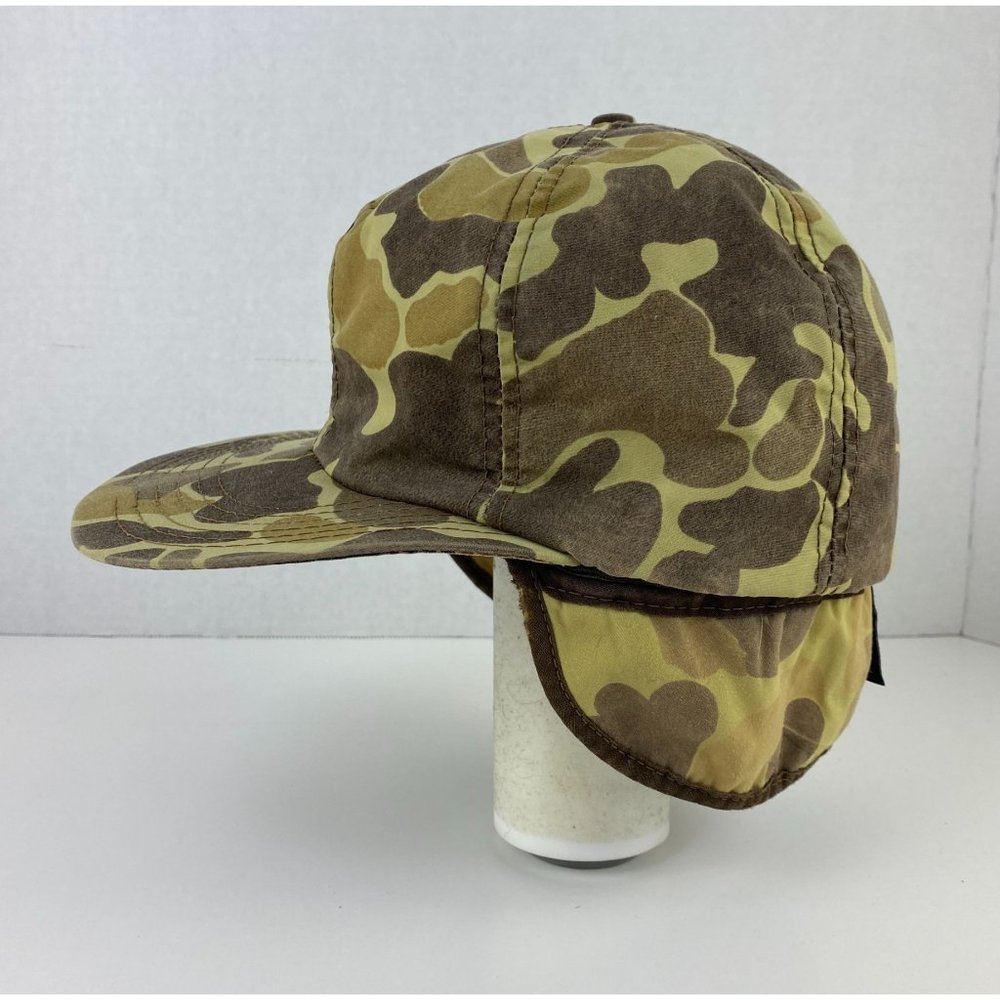 Vintage Goretex Camo Hat Cap USA Neck Flap Camouflage Hunting Thinsulate